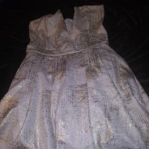 White strapless dress